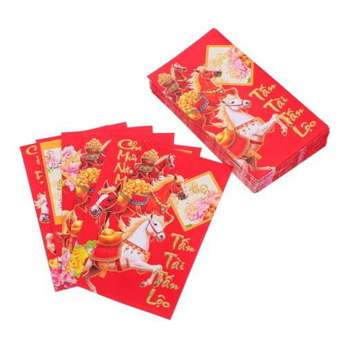 SEWACC 60 Stück Vietnamese Year Envelopes Horse Zodiac Money Packets Premium Paper Smooth Texture Cultural Charm Versatile Use For Lunar Spring Festival Celebration SEWACC 60 Stück Vietnamese Year Envelopes Horse Zodiac Money Packets Premium Paper Smooth Texture Cultural Charm Versatile Use For Lunar Spring Festival Celebration von SEWACC