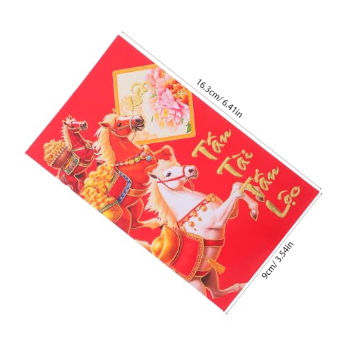 SEWACC 60 Stück Vietnamesische Rote Umschläge Pferdejahr Hong Bao Papier Geldumschläge Lunar Year Chinesisches Frühlingsfest Glücksumschläge für Asiatische Neujahrsfeier SEWACC 60 Stück Vietnamesische Rote Umschläge Pferdejahr Hong Bao Papier Geldumschläge Lunar Year Chinesisches Frühlingsfest Glücksumschläge für Asiatische Neujahrsfeier von SEWACC