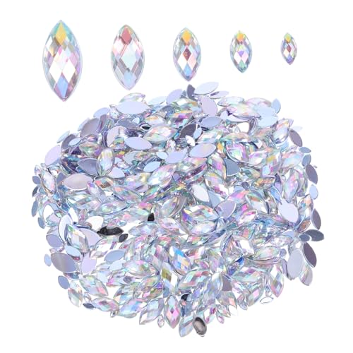 SEWACC 600 Stück Acryl Strasssteine Mix Marquise Nail Art Glitzersteine zum Aufkleben für DIY Handyhüllen Kleidung Schuhe Hochzeitsdeko Langlebige Verblassungsresistente Schmucksteine SEWACC 600 Stück Acryl Strasssteine Mix Marquise Nail Art Glitzersteine zum Aufkleben für DIY Handyhüllen Kleidung Schuhe Hochzeitsdeko Langlebige Verblassungsresistente Schmucksteine von SEWACC