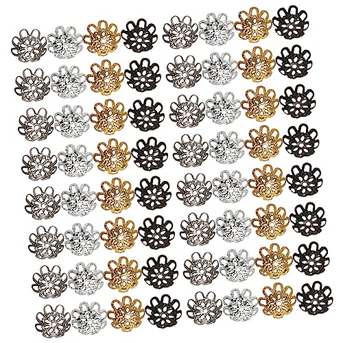 SEWACC 600 Stück Blumenförmige Perlenkappen DIY Schmuckherstellung Armbänder Schmuckzubehör Langlebig und Korrosionsbeständig für Kreative Bastelprojekte von SEWACC