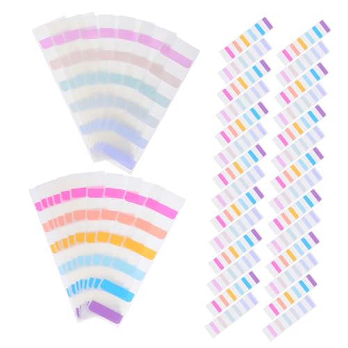 SEWACC 600 Stück Bunte Haftnotizen Klebe-registerkarten Selbstklebende Index Tabs für Bücher Dokumente Notizen Markierung Organisieren mit Transparenter Beschreibbarer Fläche für Studium von SEWACC