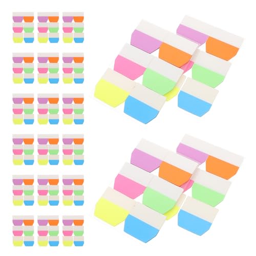SEWACC 600 Stück Bunte Selbstklebende Haftnotizen Fluoreszierende Index Tabs für Notizbücher Wiederverwendbare Seitenmarker für Schule und Büro Praktische Annotation und Organisation von SEWACC