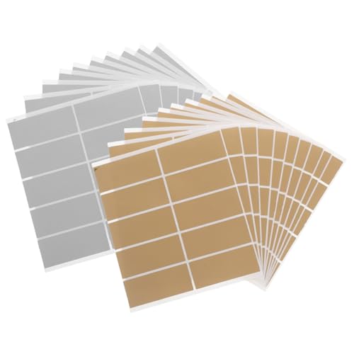 SEWACC 600 Stück Scratch Rewards Sticker in Gold und Silber Rechteckige Rubbelaufkleber für DIY Überraschungskarten Partyspiele Gender Reveal und Saubere Entfernung Flexible Anwendung von SEWACC
