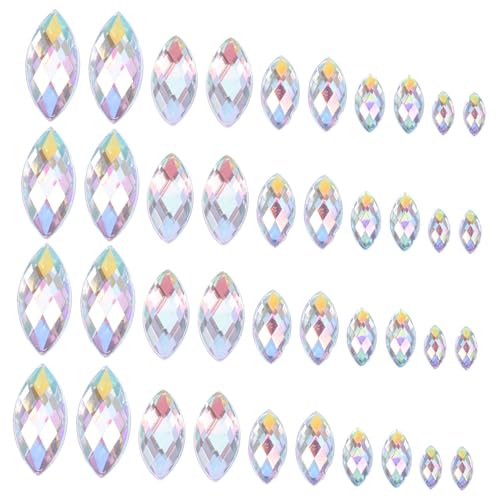 SEWACC 600 Stück Teiliges Acryl Strass Sortiment Flachrückige Ab Glitzersteine in Verschiedenen Langlebige DIY Nagelkunst und Schmuck Dekorationen Farbecht und Vielseitig für Handwerk von SEWACC