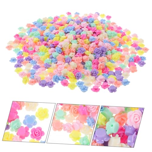 SEWACC 660 Stück Acryl Rosenperlen DIY Schmuckperlen für Armband Halskette Pastellfarben Leicht und Langlebig zum Basteln von Blumenarmbändern und Ketten von SEWACC