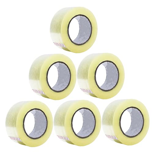 SEWACC 6Rollen Transparentes Dichtungsband Geräuscharmes Klebeband für Kartonversiegelungen und Verpackungen für und von SEWACC