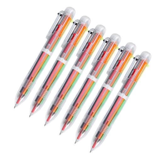 SEWACC 6Stücke Einziehbare Kugelschreiber Bunten Stift für Schule Büro und Zuhause Kreative Mehrfarbige Tintenroller für Optimalen Schreibkomfort SEWACC 6Stücke Einziehbare Kugelschreiber Bunten Stift für Schule Büro und Zuhause Kreative Mehrfarbige Tintenroller für Optimalen Schreibkomfort von SEWACC