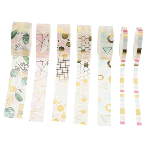 SEWACC 7 Rollen Dekoratives Washi Tape Geometrisches Muster DIY Bastelband für Scrapbooking Tagebuchgestaltung pro Leichte Klebebänder für Kreative Dekoration SEWACC 7 Rollen Dekoratives Washi Tape Geometrisches Muster DIY Bastelband für Scrapbooking Tagebuchgestaltung pro Leichte Klebebänder für Kreative Dekoration von SEWACC