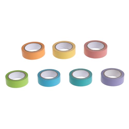 SEWACC 7 Rollen Washi Tape Klebeband Masking Tape Farbenfrohes DIY Kreppband für Scrapbooking Geschenkverpackung Planer Dekoration Basteln SEWACC 7 Rollen Washi Tape Klebeband Masking Tape Farbenfrohes DIY Kreppband für Scrapbooking Geschenkverpackung Planer Dekoration Basteln von SEWACC