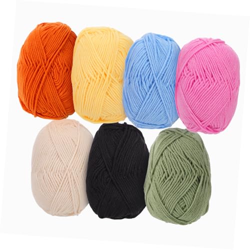 SEWACC 7 Stk. Teiliges Baumwollgarn Fädiges Farbiges Strick und Häkelgarn Weiches Langlebiges Milchbaumwollgarn für Pullover Schals Mützen und Handarbeiten SEWACC 7 Stk. Teiliges Baumwollgarn Fädiges Farbiges Strick und Häkelgarn Weiches Langlebiges Milchbaumwollgarn für Pullover Schals Mützen und Handarbeiten von SEWACC