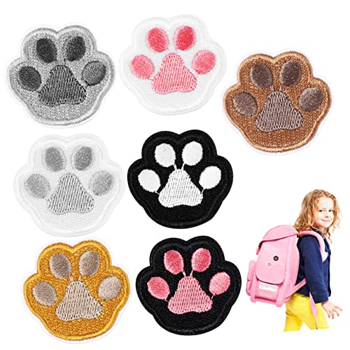 SEWACC 7 Stück Patches nähen repair patch rucksack patch Jeans-Dekoration DIY Kleidung Stoffaufkleber Kleidung Hund tuch Patches für Kleidung Pfotenflecken für Jacken Polyester von SEWACC