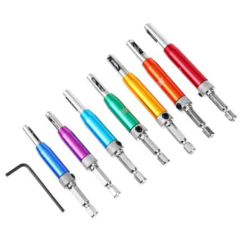 SEWACC 7 Stück Teiliges Hochgeschwindigkeitsstahl Scharnierbohrer Set Präzises Lochbohrer Set für Türbeschläge Holzhandwerk Diy Robuste Hinge Hole Puncher Vielseitig Einsetzbar SEWACC 7 Stück Teiliges Hochgeschwindigkeitsstahl Scharnierbohrer Set Präzises Lochbohrer Set für Türbeschläge Holzhandwerk Diy Robuste Hinge Hole Puncher Vielseitig Einsetzbar von SEWACC