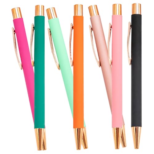SEWACC 7 Stück Teiliges Kugelschreiber Bunten Farben Einziehbare Ballpoint Pens für Büro und Schule Praktische Schreibutensilien für Studenten und Kreative Anwendungen von SEWACC