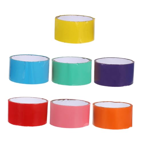 SEWACC 7 Stück Teiliges Rainbow Decompression Klebeband Bunte Klebebänder für DIY Bastelprojekte Sensomotorisches Stressabbauende Klebebänder für Erwachsene SEWACC 7 Stück Teiliges Rainbow Decompression Klebeband Bunte Klebebänder für DIY Bastelprojekte Sensomotorisches Stressabbauende Klebebänder für Erwachsene von SEWACC