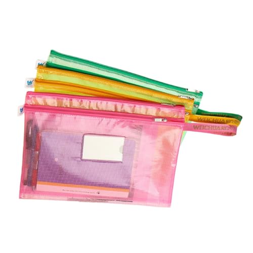 SEWACC 7 Stück Teiliges Reißverschluss Mesh Datei Taschen Transparente Wasserdichte Aufbewahrungstaschen mit Verstärktem Zipper Robustes PVC Vielseitig für Büro Schule Zufällige Farbe SEWACC 7 Stück Teiliges Reißverschluss Mesh Datei Taschen Transparente Wasserdichte Aufbewahrungstaschen mit Verstärktem Zipper Robustes PVC Vielseitig für Büro Schule Zufällige Farbe von SEWACC