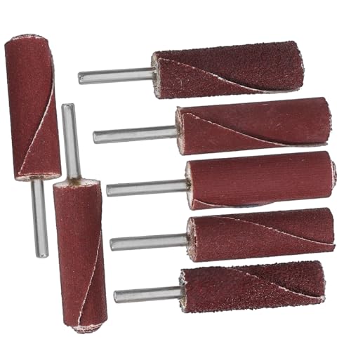 SEWACC 7 Stück Teiliges Schleiftrommeln Schleifhülsen Zylindrische Schleifstäbe für Drehwerkzeuge zum Polieren von Metall Holz Kunststoff Jade von SEWACC