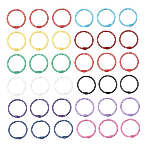 SEWACC 70 Stück Teiliges Bunte Metallbuchringe Offen und Geschlossen Stabile Schlüsselanhänger Metallringe für DIY Zubehör Vielseitige Binder Ringe für Karteikarten Büro und SEWACC 70 Stück Teiliges Bunte Metallbuchringe Offen und Geschlossen Stabile Schlüsselanhänger Metallringe für DIY Zubehör Vielseitige Binder Ringe für Karteikarten Büro und von SEWACC
