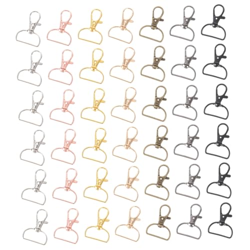 SEWACC 70 Stück Teiliges Metall D Swivel Karabiner Drehbarer Lobster Clasp Clips Robust Langlebig für Schlüsselanhänger Taschen Zubehör Vielseitig Einsetzbar SEWACC 70 Stück Teiliges Metall D Swivel Karabiner Drehbarer Lobster Clasp Clips Robust Langlebig für Schlüsselanhänger Taschen Zubehör Vielseitig Einsetzbar von SEWACC