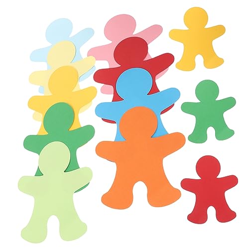 SEWACC 72 Stück Kinderform Papier Ausschneide Dekoration Bastelmaterial für Schule und Kindergarten für Wandgestaltung und Diy Projekte von SEWACC