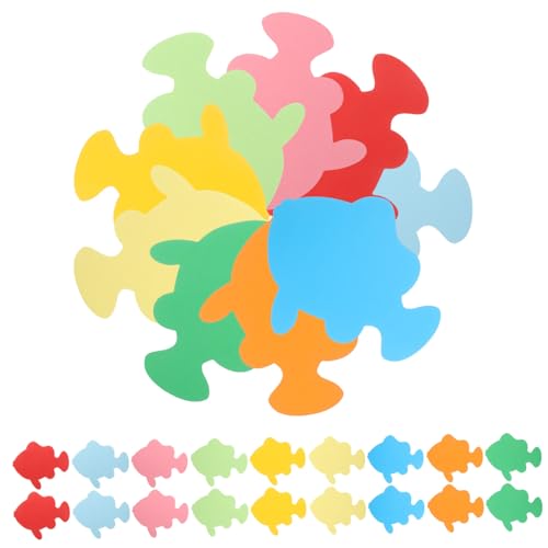 SEWACC 72 Stück Teiliges Bunte Fischförmige Papierdekorationen zum Basteln DIY Papierschnitt Wanddeko für Geburtstags Sommerpartys Kinderbelohnung Klassenzimmer Heimdekoration von SEWACC