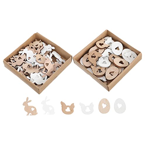 SEWACC 72 Stück Teiliges DIY Holzset mit Ei und Hasenformen Natürliche Holzscheiben zum Bemalen und Basteln Kreative Osterdeko für Party und Frühlingsfest Vielseitige Dekoration SEWACC 72 Stück Teiliges DIY Holzset mit Ei und Hasenformen Natürliche Holzscheiben zum Bemalen und Basteln Kreative Osterdeko für Party und Frühlingsfest Vielseitige Dekoration von SEWACC