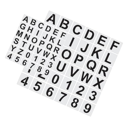 SEWACC 72 Stück Teiliges Wiederverwendbares Schablonen Malerei mit Klaren Buchstaben Zahlenvorlagen Kompakt Leicht für DIY Bastelprojekte Wand Stoffgestaltung Eltern junge SEWACC 72 Stück Teiliges Wiederverwendbares Schablonen Malerei mit Klaren Buchstaben Zahlenvorlagen Kompakt Leicht für DIY Bastelprojekte Wand Stoffgestaltung Eltern junge von SEWACC