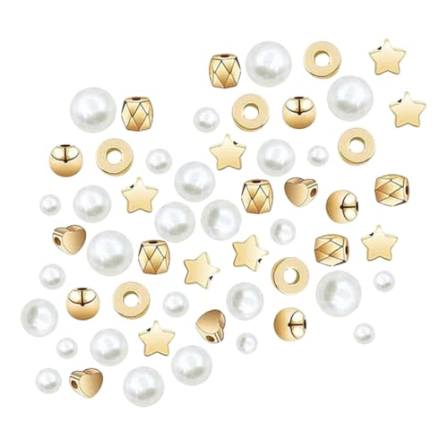 SEWACC 720 Stück Perlen für Schmuckherstellung Fächer mit Perlen und Fünfzackigen Spacer Charms DIY Armband Bastelset für Erwachsene Leicht Vielseitig und Praktisch von SEWACC