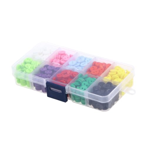 SEWACC 750 Stück Teiliges Bunte Kunstharzknöpfe Runde Zweiäugige Bread Buckles für Kinderkleidung DIY Handarbeit Basteln Nähen Scrapbooking Zubehör von SEWACC
