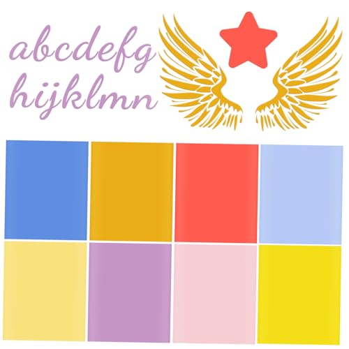 SEWACC 8 Blatt Matte Transferfolie für T Shirts Stoffe und Bastelarbeiten Langlebig und Vielseitig Einsetzbar von SEWACC