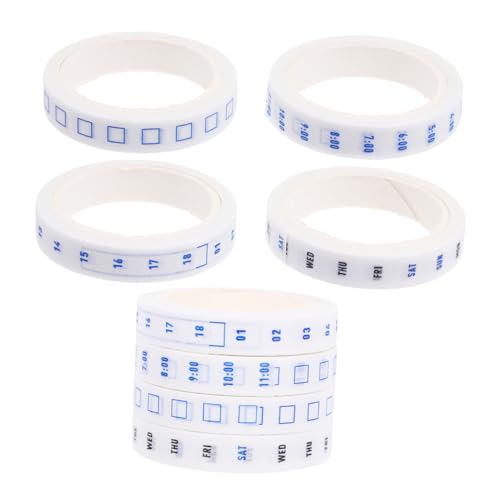 SEWACC 8 Rollen Dekoratives Zeitmanagement Klebeband Minimalistisches Design für Journaling Scrapbooking und Büroorganisation für Diy Projekte und Planer von SEWACC