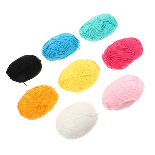 SEWACC 8 Rollen Handarbeitsgarn Milchbaumwolle Verschiedenen Farben für Häkeln und Stricken Weiches Baumwollgarn für Diy Projekte Kleidung von SEWACC