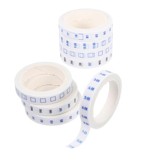 SEWACC 8 Rollen Zeitmanagement Klebeband für Journaling und Planung Dekorative Sticker für Scrapbooking und Effiziente Terminorganisation von SEWACC
