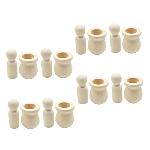 SEWACC 8 Satz Diy Holzpuppen Set Blanko Holzfiguren zum Bemalen für Kreative Bastelprojekte für Vielseitig für Dekoration und SEWACC 8 Satz Diy Holzpuppen Set Blanko Holzfiguren zum Bemalen für Kreative Bastelprojekte für Vielseitig für Dekoration und von SEWACC