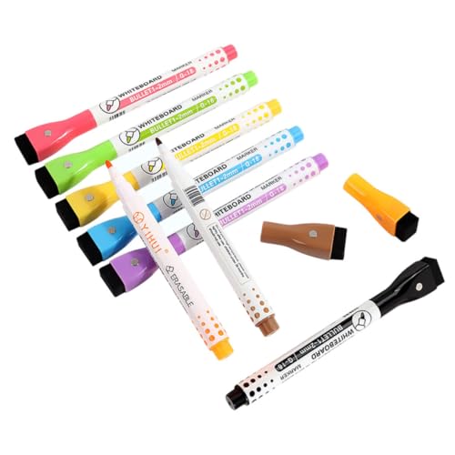 SEWACC 8 Stück Magnetischer Whiteboard-Stift whiteboard stifte schulzeug löschbar magnetische Trockenlöschung radiergummi Trocken abwischbare Whiteboard-Marker trockener Löschstift SEWACC 8 Stück Magnetischer Whiteboard-Stift whiteboard stifte schulzeug löschbar magnetische Trockenlöschung radiergummi Trocken abwischbare Whiteboard-Marker trockener Löschstift von SEWACC