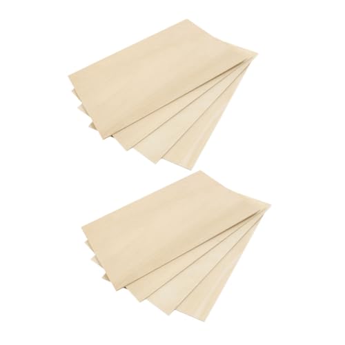 SEWACC 8 Stück Rechteckige Holzplatten für Diy Bastelprojekte Kunsthandwerk und Home Decor Leicht und Vielseitig für Malerei und Schnitzerei von SEWACC