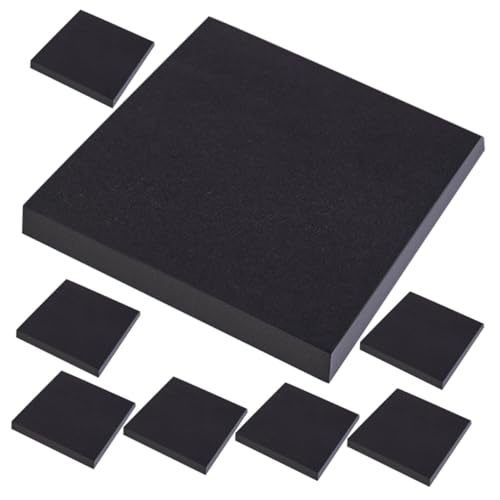 SEWACC 8 Stück Selbstklebende Haftnotizen Praktische Notizzettel Schwarz Tearable Memo Sticker für Büro Schule Zuhause für Studenten und Lehrer von SEWACC