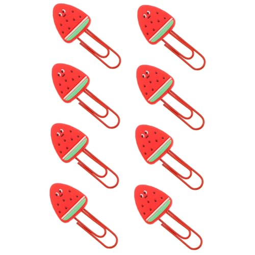 SEWACC 8 Stück Teiliges Bunter Frucht Design Büroklammern Wassermelon Form Niedliche Schreibwaren Clips für Schule Büro Dokumente Markierung und Organisation SEWACC 8 Stück Teiliges Bunter Frucht Design Büroklammern Wassermelon Form Niedliche Schreibwaren Clips für Schule Büro Dokumente Markierung und Organisation von SEWACC