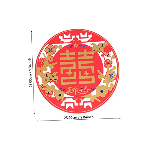 SEWACC 8 Stück Teiliges Chinesisches Hochzeitspapier Filigrane Handgefertigte Papier Schneidekunst Traditionelle Rote Fensterbilder für Hochzeitsraumdekoration Symbolisch für Glück und SEWACC 8 Stück Teiliges Chinesisches Hochzeitspapier Filigrane Handgefertigte Papier Schneidekunst Traditionelle Rote Fensterbilder für Hochzeitsraumdekoration Symbolisch für Glück und von SEWACC