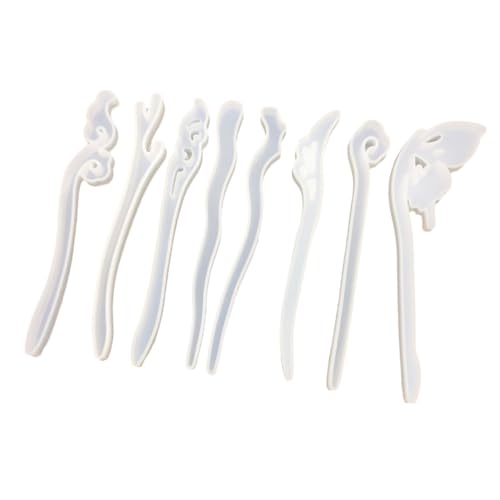SEWACC 8 Stück Teiliges DIY Epoxidharz Haarspangen Silikonform Verschiedene Haarstift Formen für Schmuckherstellung und Bastelprojekte Langlebiges Material für Resin Polymer Clay und SEWACC 8 Stück Teiliges DIY Epoxidharz Haarspangen Silikonform Verschiedene Haarstift Formen für Schmuckherstellung und Bastelprojekte Langlebiges Material für Resin Polymer Clay und von SEWACC