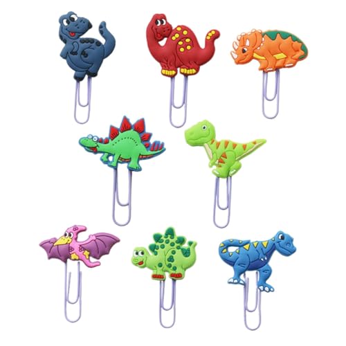 SEWACC 8 Stück Teiliges Dinosaurier Lesezeichen Kleine Bunte PVC Büroklammern Niedliche Praktische Papierklammern für Dokumente Büro Schule Zufällige Farbe Zufällige Farbe SEWACC 8 Stück Teiliges Dinosaurier Lesezeichen Kleine Bunte PVC Büroklammern Niedliche Praktische Papierklammern für Dokumente Büro Schule Zufällige Farbe Zufällige Farbe von SEWACC