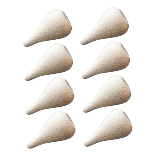 SEWACC 8 Stück Teiliges Diy Beech Modell Handbemalbare Holzfigur Kinderfreundliches Bastelspielzeug Langlebige Buchenholzfigur Vielseitiges Wohn und Tischdekor von SEWACC