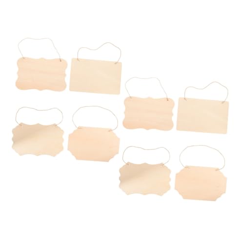 SEWACC 8 Stück Teiliges Holzschilder zum Basteln Unbehandelte Stabile Holzplatten Blanko DIY Holztafeln für Dekoration Beschriftung und Kreative Holzhandwerke von SEWACC