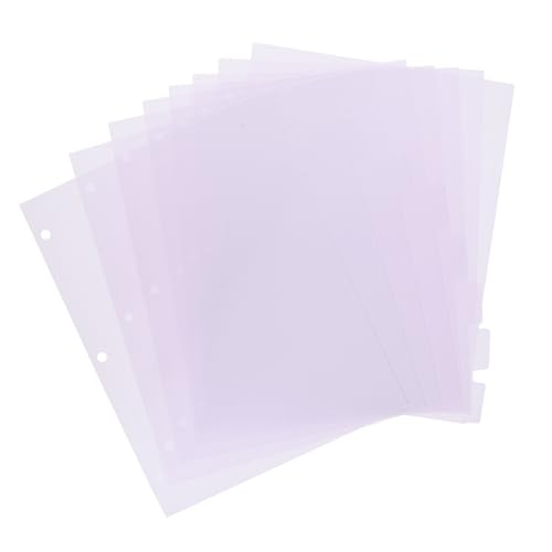 SEWACC 8 Stück Teiliges Lose Trennblätter aus Mattiertem PP mit Löchern Organizer Register für Ringbücher Notizbücher und Planer Beschreibbare Seitenmarker für Büro und Schule SEWACC 8 Stück Teiliges Lose Trennblätter aus Mattiertem PP mit Löchern Organizer Register für Ringbücher Notizbücher und Planer Beschreibbare Seitenmarker für Büro und Schule von SEWACC