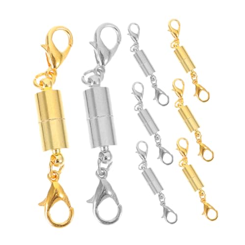 SEWACC 8 Stück Teiliges Magnetverschluss für Schmuck DIY Magnetische Armband und Kettenverschlüsse in Gold und Silber Dekorative Schmuckverbinder für Halsketten und Armbänder SEWACC 8 Stück Teiliges Magnetverschluss für Schmuck DIY Magnetische Armband und Kettenverschlüsse in Gold und Silber Dekorative Schmuckverbinder für Halsketten und Armbänder von SEWACC