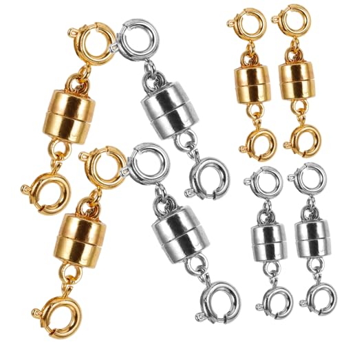 SEWACC 8 Stück Teiliges Magnetverschluss für Schmuck Kleine Runde Magnetische Armbandverschlüsse DIY Verbindungsstücke für Armbänder und Halsketten Gold und Silberfarbene Schmuckverbinder SEWACC 8 Stück Teiliges Magnetverschluss für Schmuck Kleine Runde Magnetische Armbandverschlüsse DIY Verbindungsstücke für Armbänder und Halsketten Gold und Silberfarbene Schmuckverbinder von SEWACC