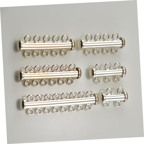 SEWACC 8 Stück Teiliges Magnetverschluss für Schmuck mit Starkem Halt Multifunktionale Mehrreihige Verschlüsse für Armbänder und Ketten DIY Zubehör Silber und Gold für Schmuckherstellung SEWACC 8 Stück Teiliges Magnetverschluss für Schmuck mit Starkem Halt Multifunktionale Mehrreihige Verschlüsse für Armbänder und Ketten DIY Zubehör Silber und Gold für Schmuckherstellung von SEWACC