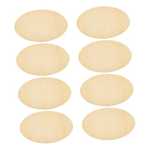 SEWACC 8 Stück Teiliges Ovale Holzscheiben Unbehandelte Holzplatten zum Basteln Vielseitige DIY Holzstücke für Kreative Wohn und Bürodekorationen SEWACC 8 Stück Teiliges Ovale Holzscheiben Unbehandelte Holzplatten zum Basteln Vielseitige DIY Holzstücke für Kreative Wohn und Bürodekorationen von SEWACC