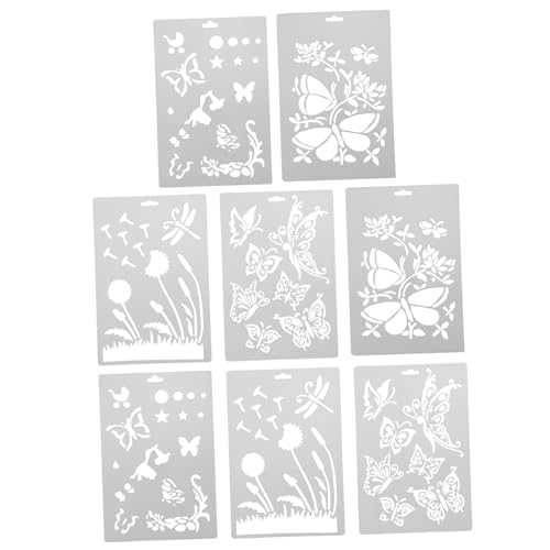 SEWACC 8 Stück Teiliges Schablonen für DIY Basteln Wiederverwendbare Malvorlagen mit Schmetterling und Vielseitig für Wand Möbel Fotobücher Grußkarten Kinderfreundlich und Kreativ SEWACC 8 Stück Teiliges Schablonen für DIY Basteln Wiederverwendbare Malvorlagen mit Schmetterling und Vielseitig für Wand Möbel Fotobücher Grußkarten Kinderfreundlich und Kreativ von SEWACC