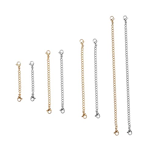 SEWACC 8 Stück Teiliges Verlängerungsketten für Halsketten Armbänder Fußkettchen Langlebig Rostfrei Vielseitig Einsetzbar für Diy Schmuckherstellung Sicher Hautfreundlich Einfache SEWACC 8 Stück Teiliges Verlängerungsketten für Halsketten Armbänder Fußkettchen Langlebig Rostfrei Vielseitig Einsetzbar für Diy Schmuckherstellung Sicher Hautfreundlich Einfache von SEWACC