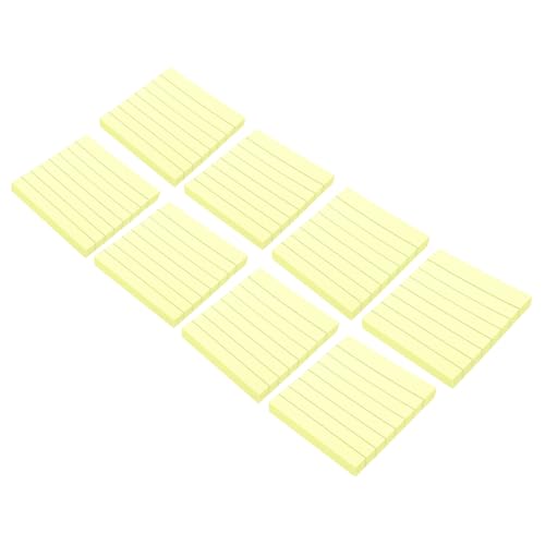 SEWACC 800 Blatt Selbstklebende Haftnotizen Linienblock Neonfarben Stark Haftend Ablösbar für Büro Schule Zuhause Praktische Memo Pads für Glatte Oberflächen von SEWACC